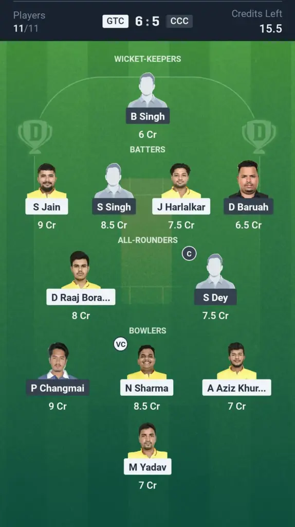GTC vs CCC Grand League Team