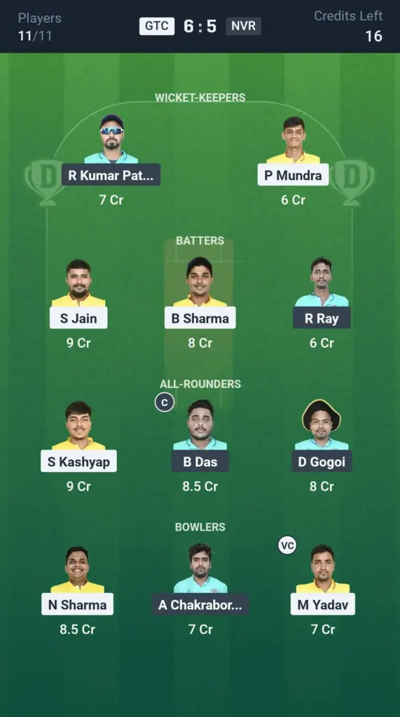 GTC vs NVR Grand League Team