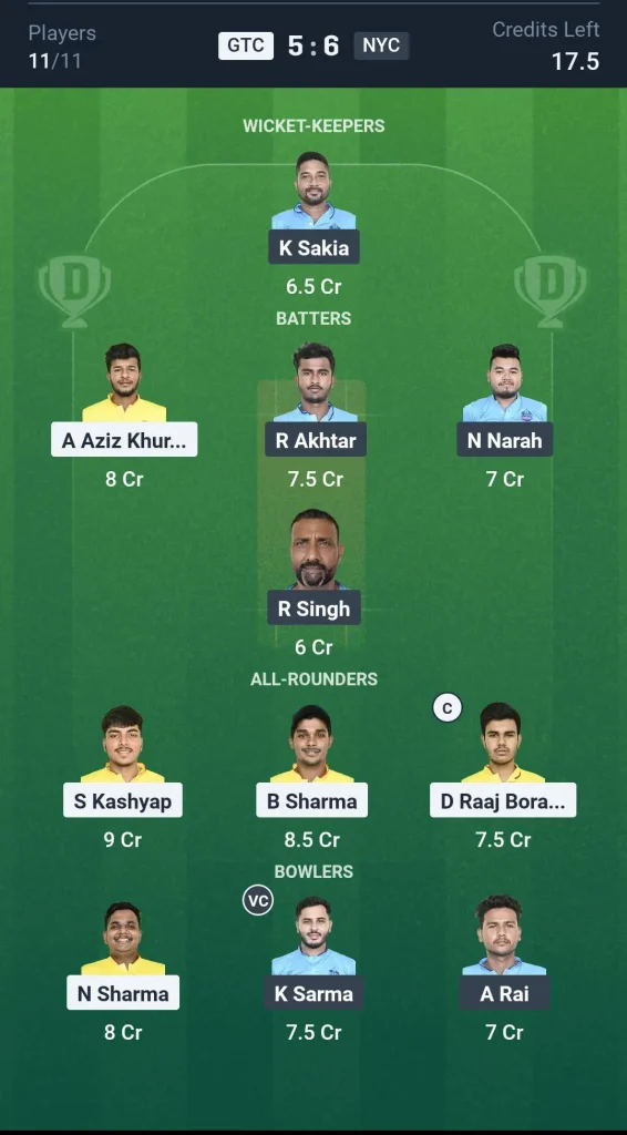 GTC vs NYC Grand League Team