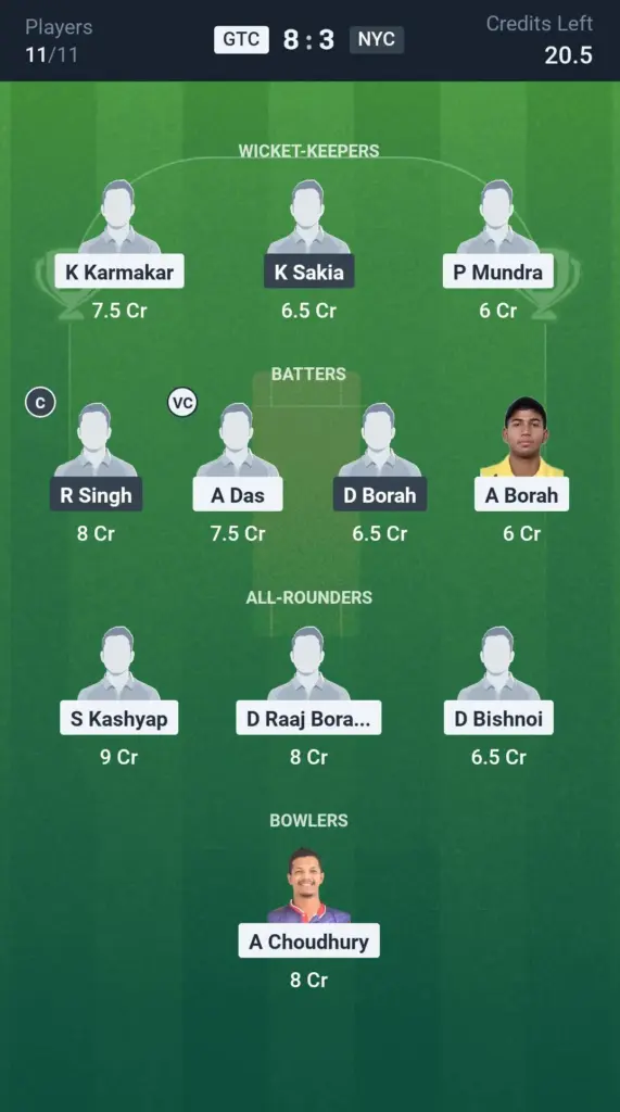 GTC vs NYC Grand League Team