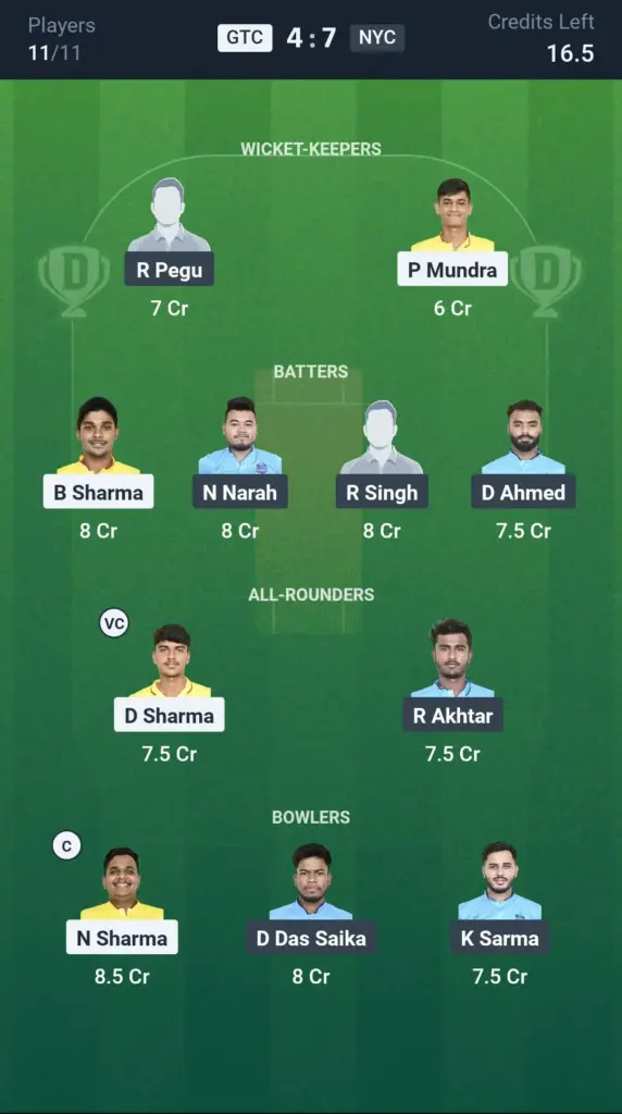 GTC vs NYC Grand League Team