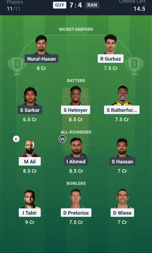 GUY vs RAN Grand League Team