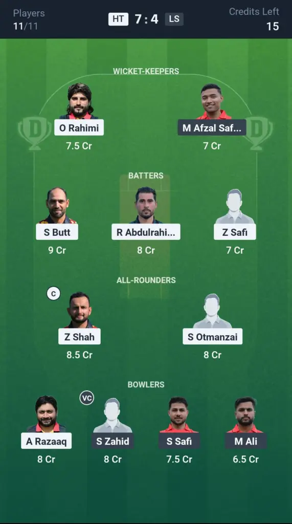HT vs LS Grand League Team