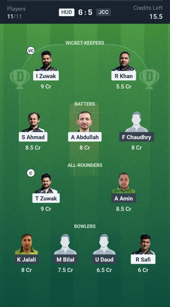 HUD vs JCC Grand League Team