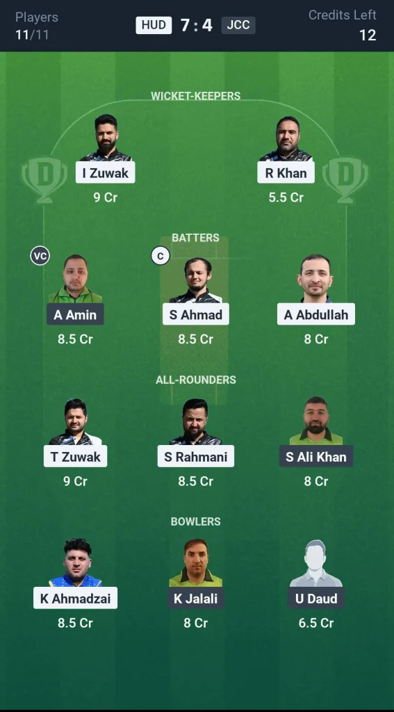 HUD vs JCC Small League Team