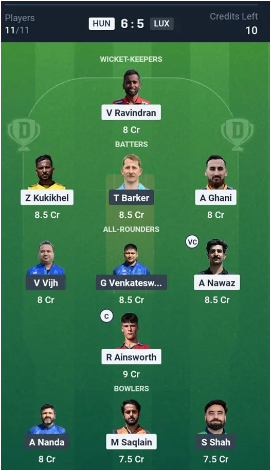 HUN vs LUX Grand League Team