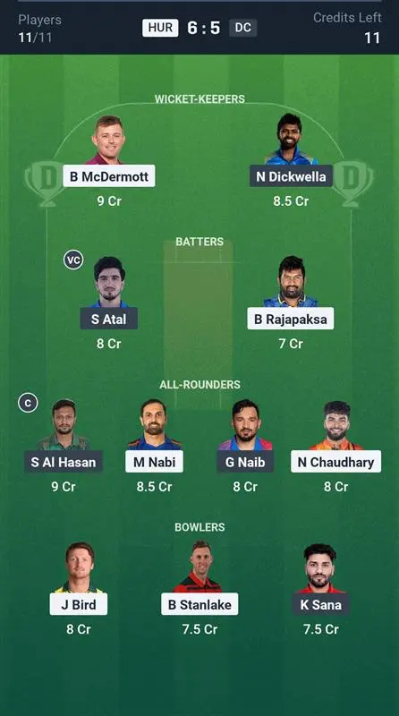 HUR vs DC Small League Team