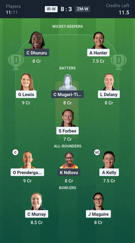 IR-W vs ZM-W Grand League Team