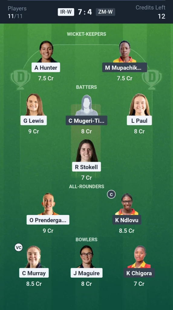 IR-W vs ZM-W Grand League Team