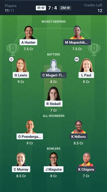 IR-W vs ZM-W Small League Team