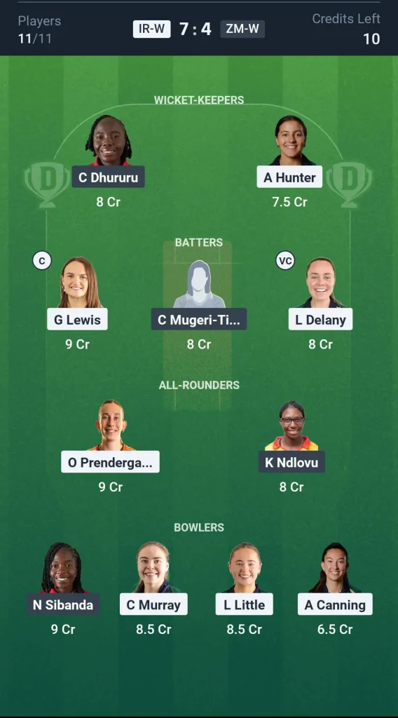 IR-W vs ZM-W Small League Team