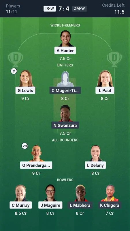 IR-W vs ZM-W Small League Team