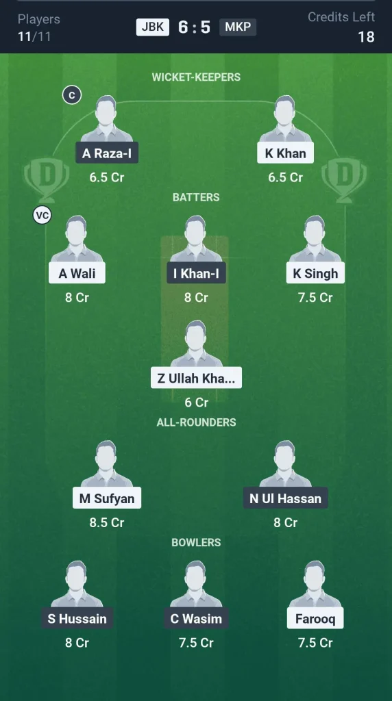 JBK vs MKP Small League Team