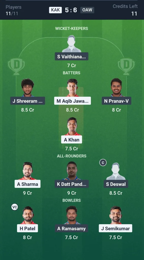 KAK vs OAW Grand League Team