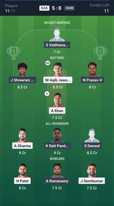 KAK vs OAW Small League Team