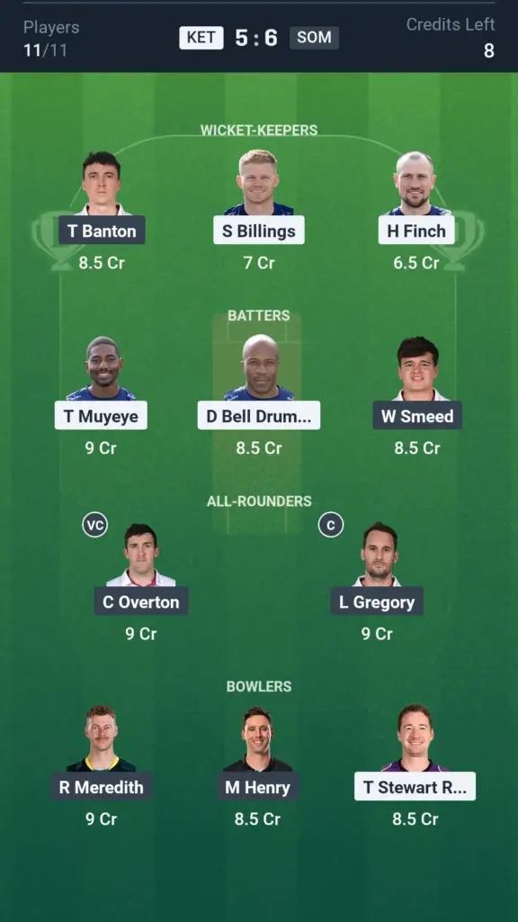 KET vs SOM Grand League Team