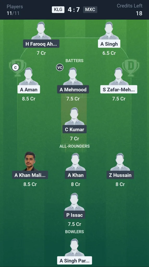 KLG vs MXC Small League Team