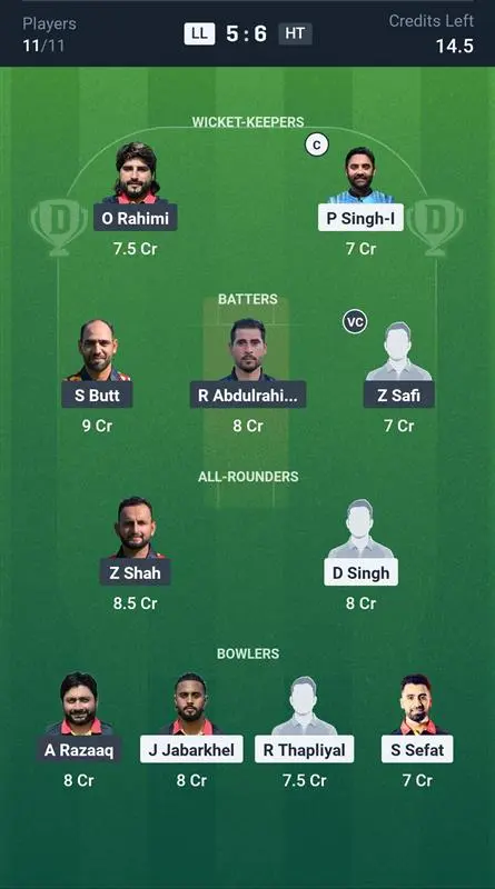 LL vs HT Small League Team