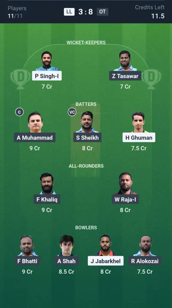 LL vs OT Small League Team