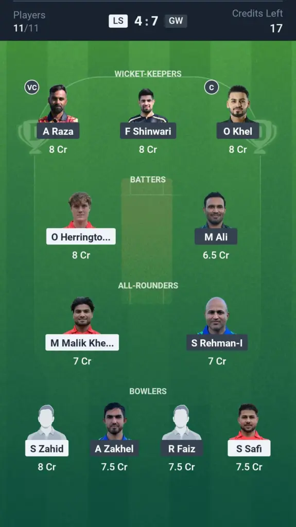 LS vs GW Small League Team