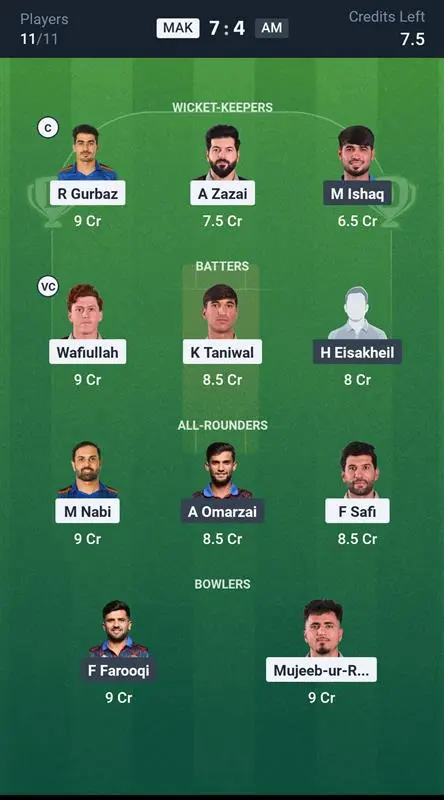 MAK vs AM Small League Team