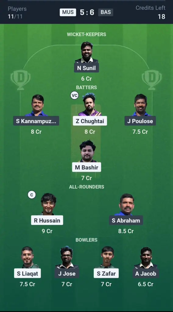 MUS vs BAS Grand League Team