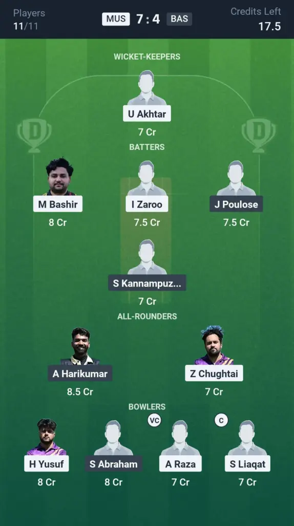 MUS vs BAS Grand League Team