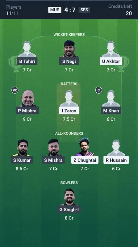 MUS vs SFS Small League Team