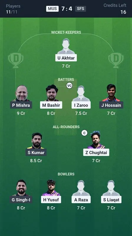 MUS vs SFS Small League Team