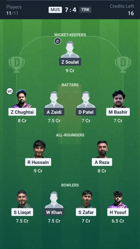 MUS vs TRK Small League Team
