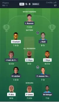 NIG vs NAM-A Grand League Team 