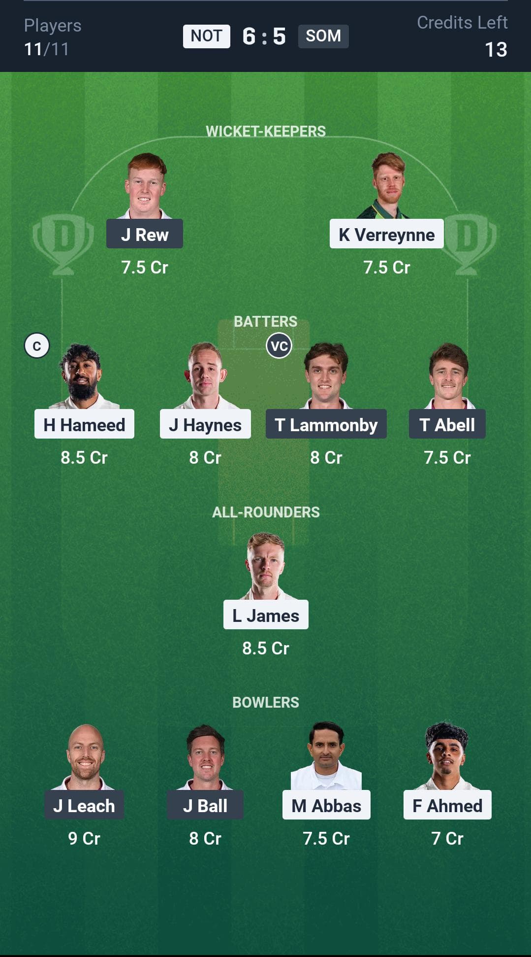 NOT vs SOM Small League Team