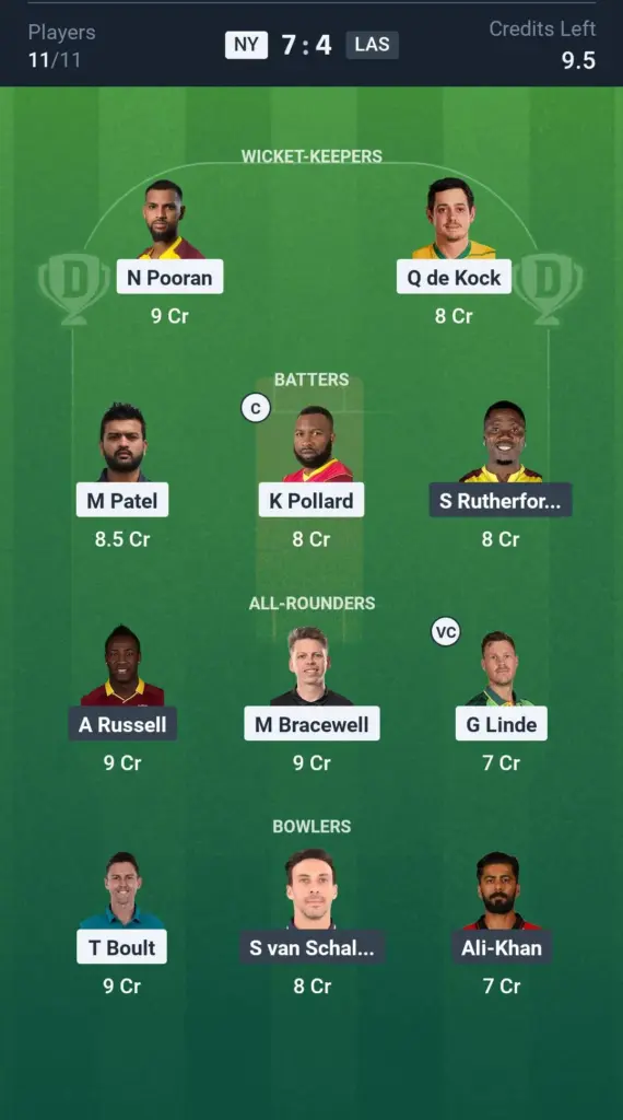 NY vs LAS Grand League Team
