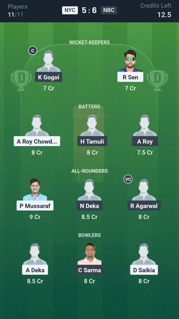 NYC vs NBC Grand League Team