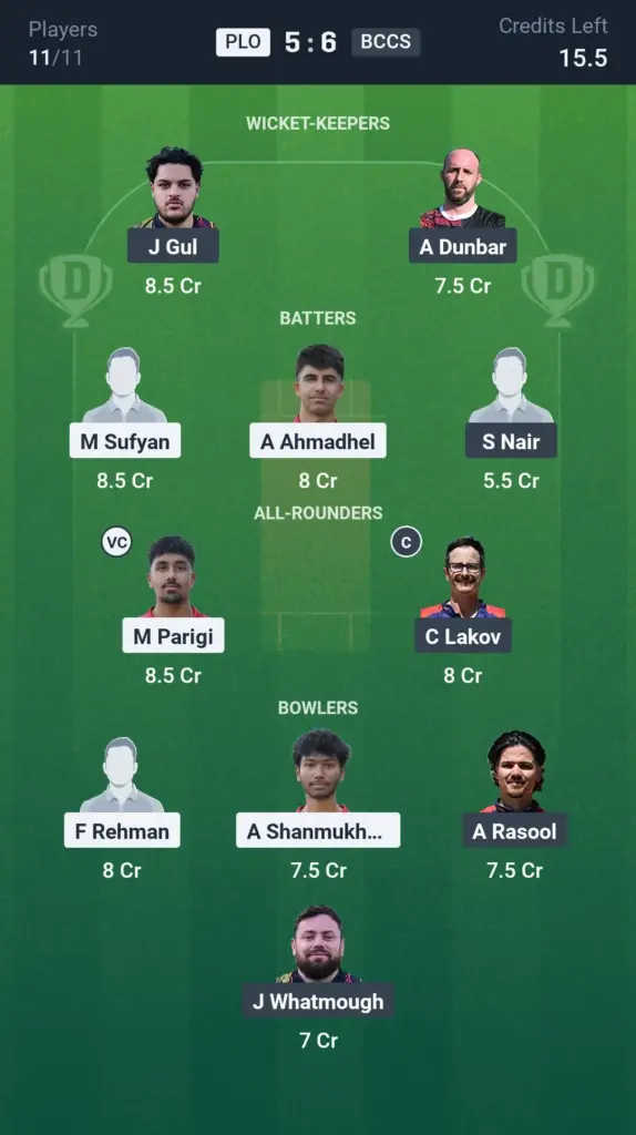 PLO vs BCCS Grand League Team