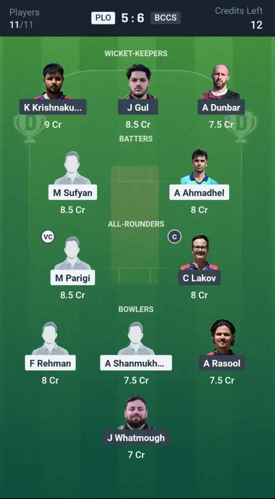 PLO vs BCCS Grand League Team