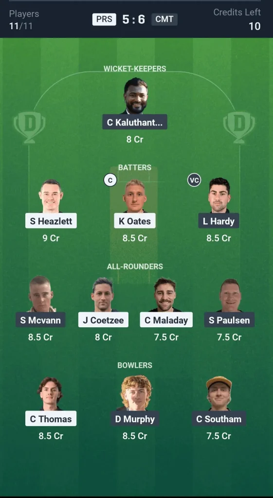 PRS vs CMT Grand League Team