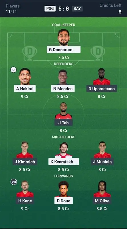 PSG vs BAY Small League Team