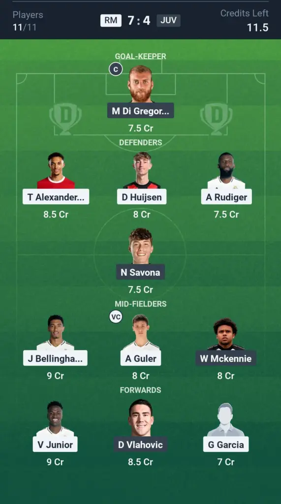 RM vs JUV Grand League Team