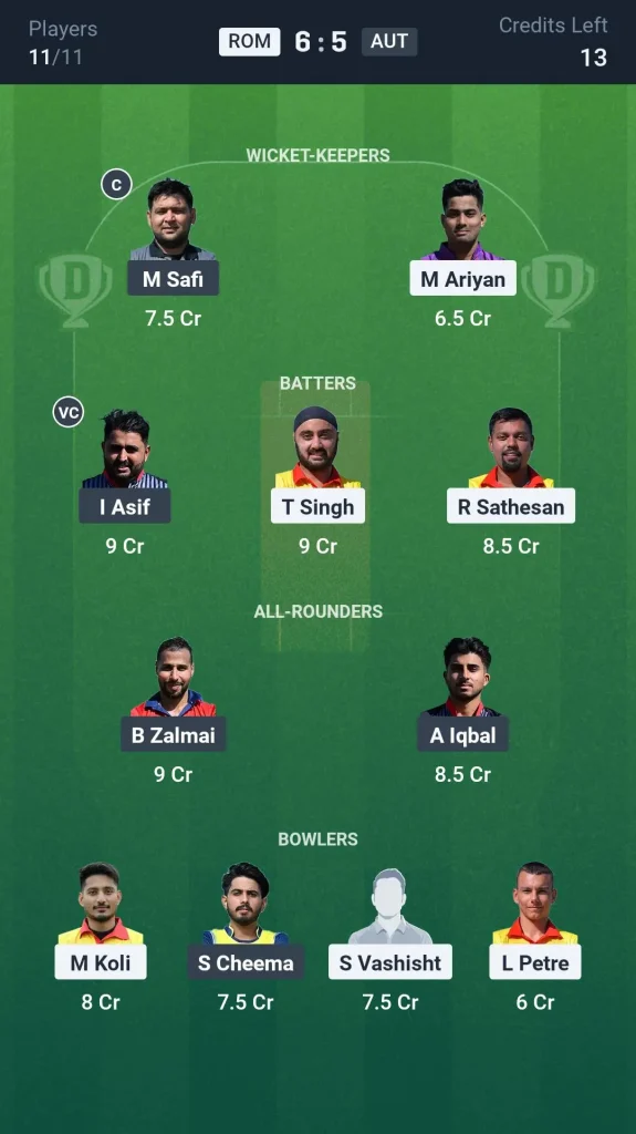 ROM vs AUT Small League Team