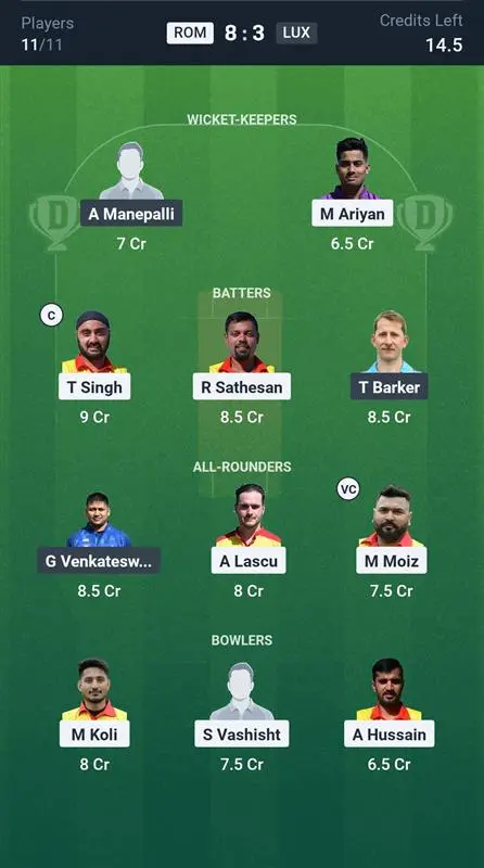 ROM vs LUX Small League Team