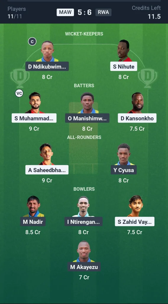 RWA vs MAW Small League Team