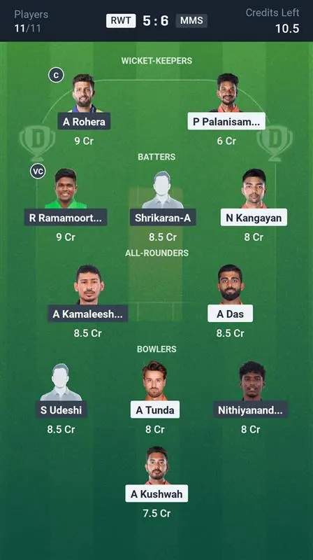 RWT vs MMS Small League Team