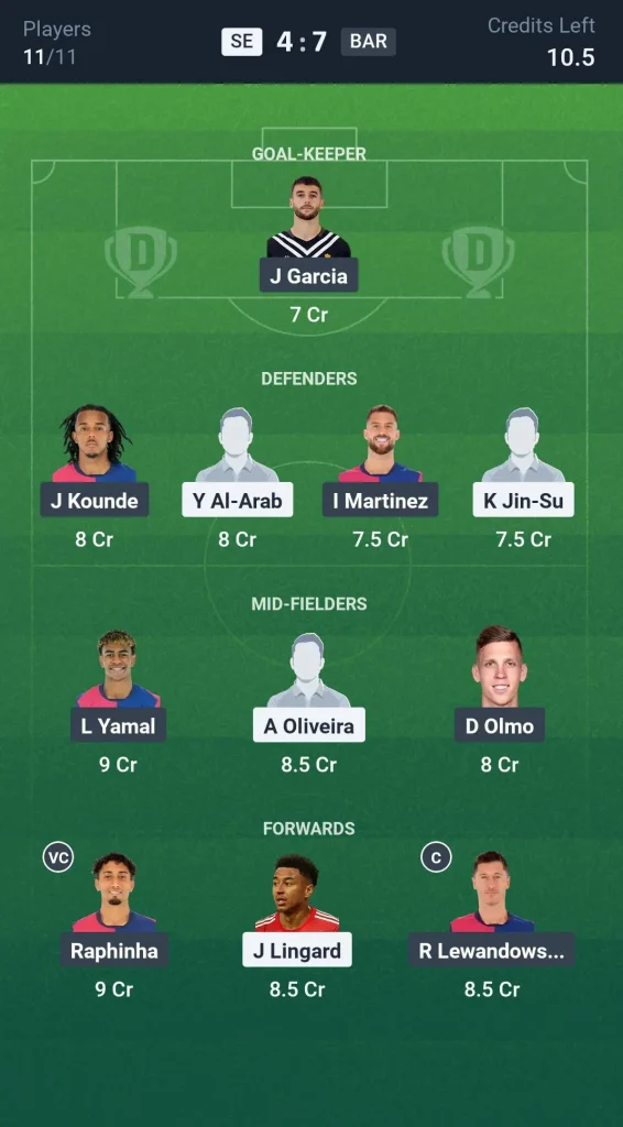 SE vs BAR Small League Team