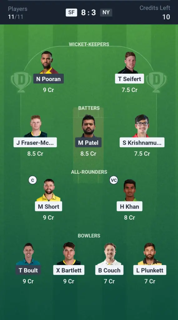 SF vs NY Grand League Team