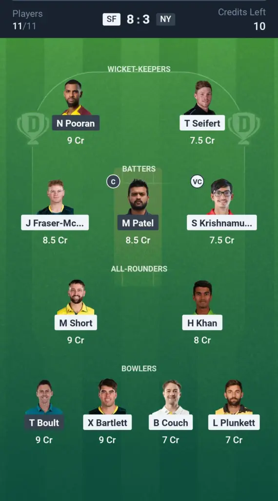 SF vs NY Small League Team