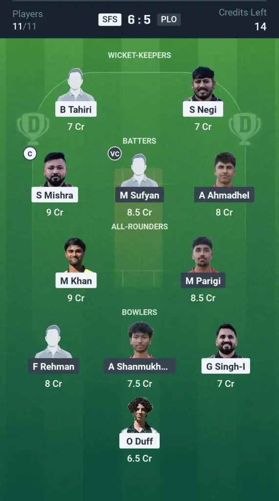 SFS vs PLO Small League Team