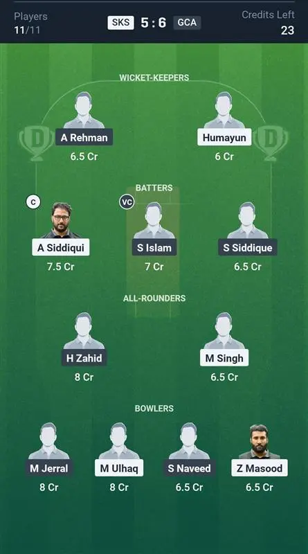 SKS vs GCA Small League Team