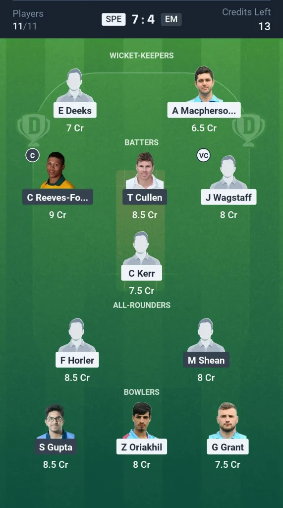 SPE vs EM Small League Team