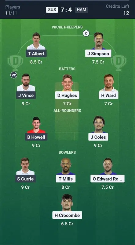 SUS vs HAM Small League Team